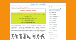 Desktop Screenshot of jocuridincopilarie.ro